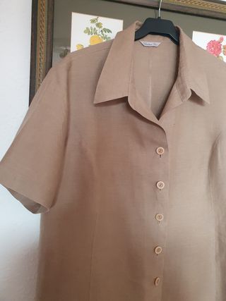 Vestido beige mujer talla 54