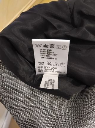 Falda Escada Lana y Seda Gris