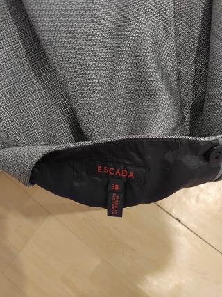 Falda Escada Lana y Seda Gris