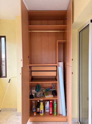 Armario grande madera  beige 248x90x50
