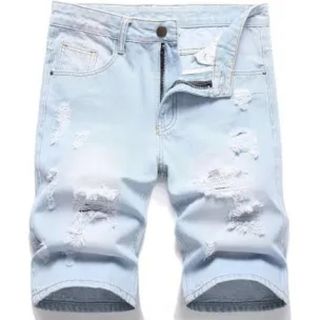 Vaqueros Pull&Bear Ripped Azul Claro M