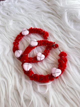 Aros de Pelo con corazones DIY