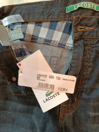 Pantalones Tejanos/Vaqueros Lacoste Talla 38