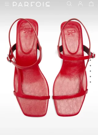 Sandalias Parfois Rojas Tiras