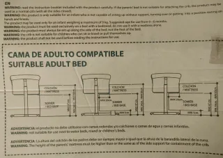 Berço Co-sleeping Mobiclinic Cinza