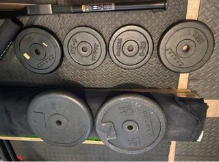 Rack Gimnasio + Discos + Barras