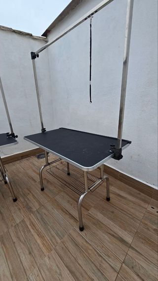 Lote mesa y silla peluquería canina