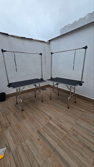 Lote mesa y silla peluquería canina
