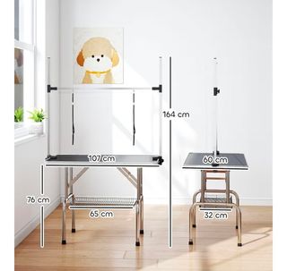 Lote mesa y silla peluquería canina