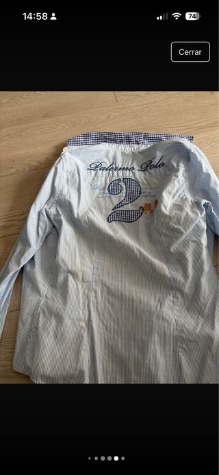 Camisa Valecuatro rayas azul y blanco