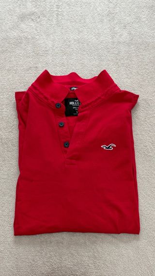 Polo Hollister Epic Flex Talla L Rojo