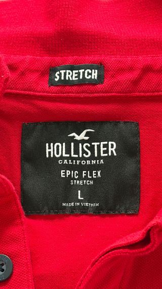 Polo Hollister Epic Flex Talla L Rojo