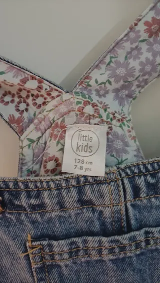 Peto vaquero niña flores