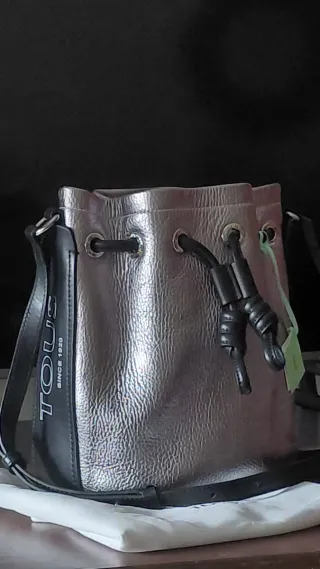 Bolso Tous Piel Negro/Plata Nuevo