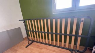 Somier metálico con lamas de madera