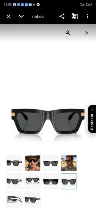 Gafas de sol Versace negras y doradas