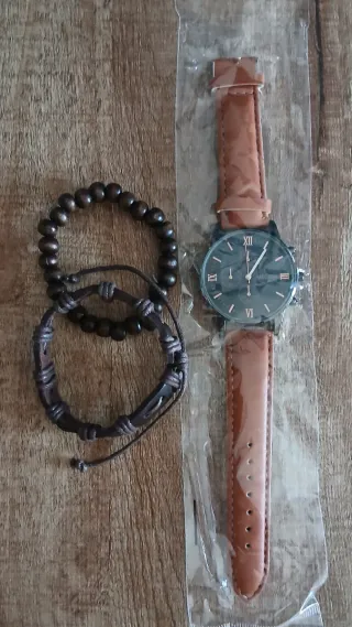 Reloj de pulsera hombre y pulseras