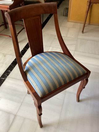 Mesa de comedor redonda extensible + 6 sillas