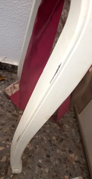 Escritorio madera rústica patas blancas