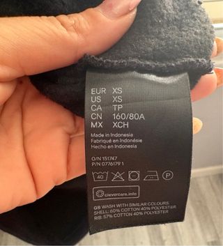 Sudadera oversize negra mujer