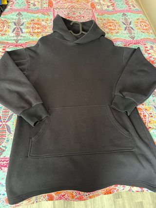 Sudadera oversize negra mujer