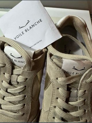 Voile Blanche Bambas Ante Beige Talla 40