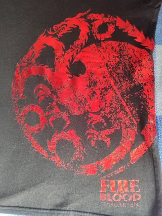 Camiseta Fire & Blood Targaryen Negra