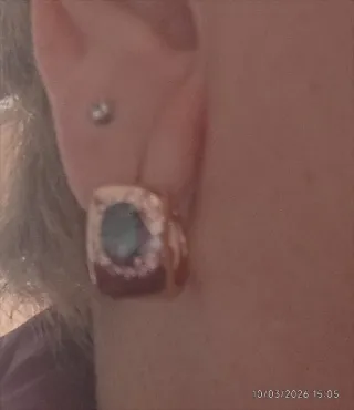 Orecchini a fascia oro con pietre