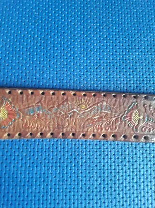 Cintura uomo in pelle marrone vintage