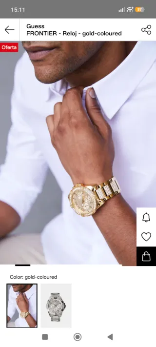 Reloj Guess Dorado con Cristales