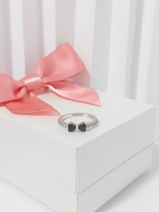 Anillo Pandora Talla 54 Lazo Negro