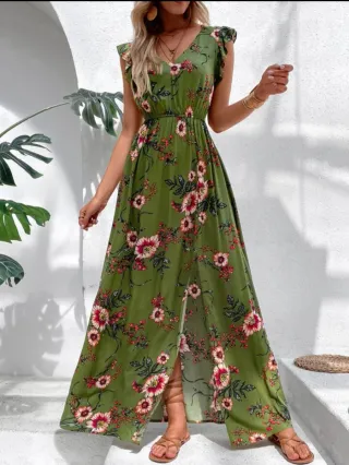 Vestido largo estampado Shein Talla L