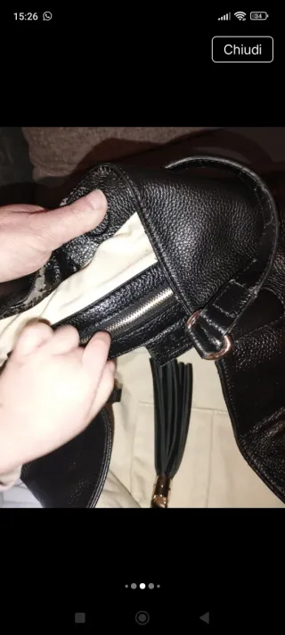 Borsa Gucci nera in pelle