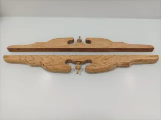 Copetes antiguos de madera (2 unidades)