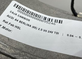 Caja cambios audi hsl a4 berlina (8e) 2.5 v6 95246