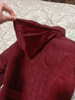 Abrigo plumas Zara Mujer XL Granate