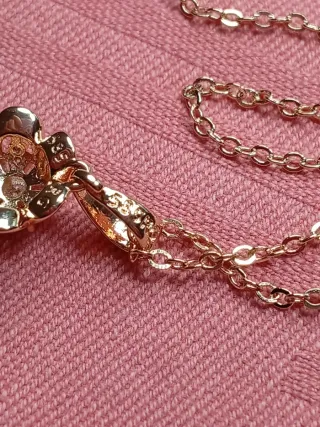Collana Punto Luce Oro Rosa Diamanti