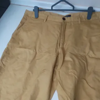 Pantalón corto de lino Dustin L/42 color amarillo