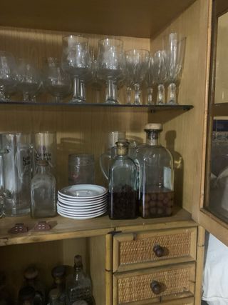 Aparador Mimbre y Cristal