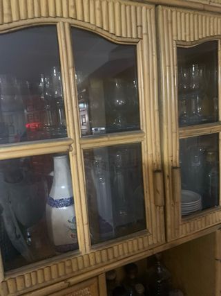 Aparador Mimbre y Cristal