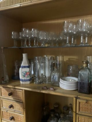 Aparador Mimbre y Cristal