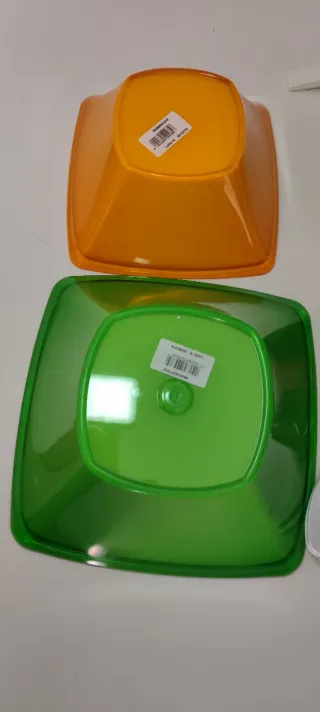 Juego ensaladeras metacrilato , verde y naranja