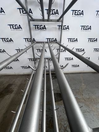 Carro industrial acero inoxidable con ganchos