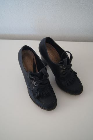 Botins Salto Alto Pretos Tamanho 37