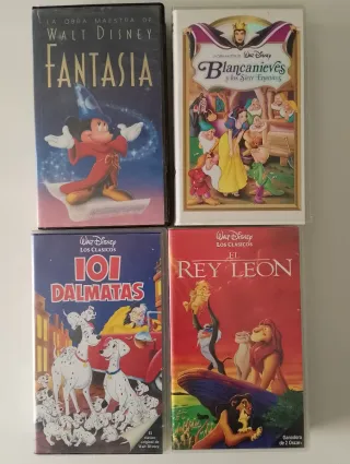 9 Películas VHS Disney Clásicos (Español)
