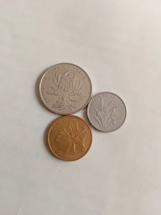 Lote 3 monedas chinas 1 Yuan y 5 Jiao
