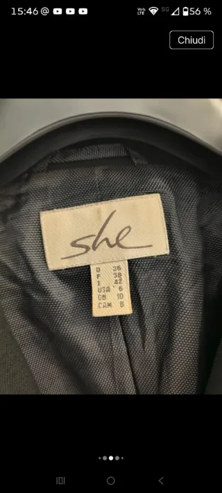 Blazer lana She nero