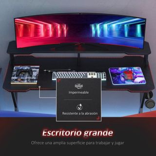 Mesa Gaming 140x60 cm Escritorio para Computadora