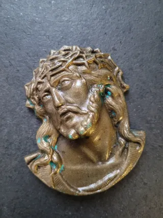 Medaglione Ottone Gesu' Corona Spine