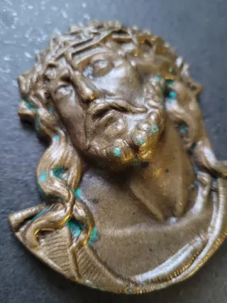 Medaglione Ottone Gesu' Corona Spine